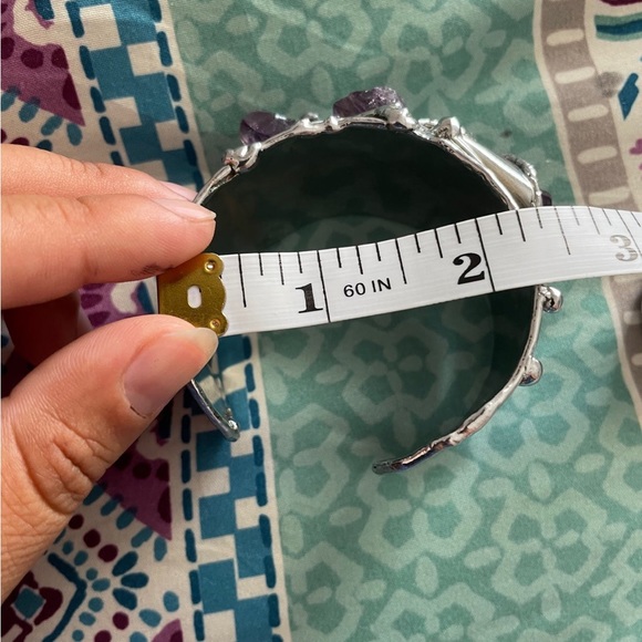 SOLD Amethyst Sterling Silver Bracelet Giant (Read description) - Picture 5 of 6